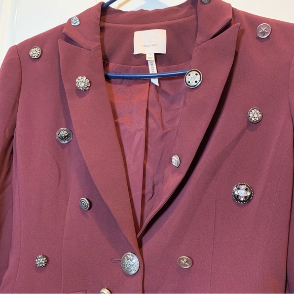 Cinq à Sept Cheyenne Single Breasted Button Encrusted Blazer 4 Retail $695.00 - Picture 11 of 16